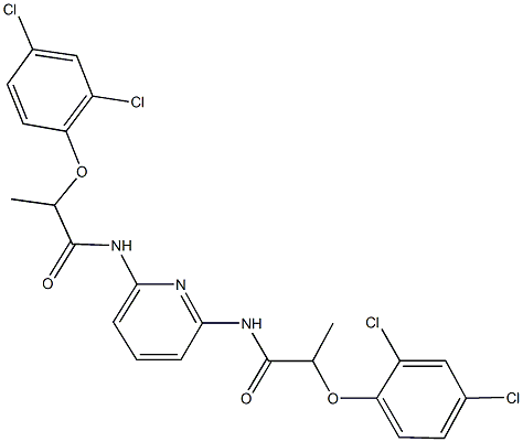 2-(2,4-dichlorophenoxy)-N-(6-{[2-(2,4-dichlorophenoxy)propanoyl]amino}-2-pyridinyl)propanamide Struktur