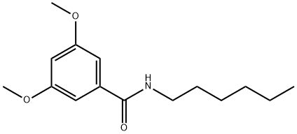 N-hexyl-3,5-dimethoxybenzamide Struktur