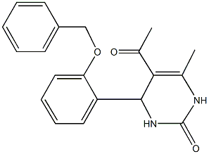 5-acetyl-4-[2-(benzyloxy)phenyl]-6-methyl-3,4-dihydro-2(1H)-pyrimidinone Struktur