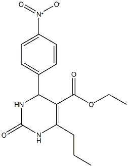 ethyl 4-{4-nitrophenyl}-2-oxo-6-propyl-1,2,3,4-tetrahydropyrimidine-5-carboxylate Struktur