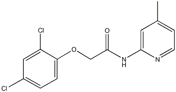 2-(2,4-dichlorophenoxy)-N-(4-methyl-2-pyridinyl)acetamide Struktur