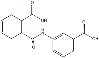 3-{[(6-carboxy-3-cyclohexen-1-yl)carbonyl]amino}benzoic acid Struktur