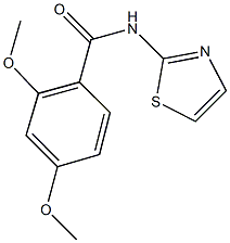 2,4-dimethoxy-N-(1,3-thiazol-2-yl)benzamide Struktur