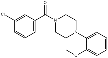 1-(3-chlorobenzoyl)-4-(2-methoxyphenyl)piperazine Struktur