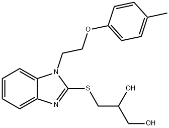 3-({1-[2-(4-methylphenoxy)ethyl]-1H-benzimidazol-2-yl}sulfanyl)-1,2-propanediol Struktur