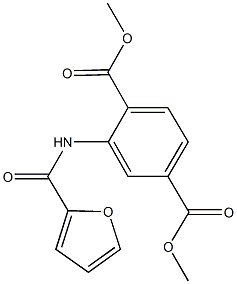 dimethyl 2-(2-furoylamino)terephthalate Struktur