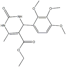 ethyl 6-methyl-2-oxo-4-(2,3,4-trimethoxyphenyl)-1,2,3,4-tetrahydro-5-pyrimidinecarboxylate Struktur