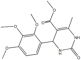 methyl 6-methyl-2-oxo-4-(2,3,4-trimethoxyphenyl)-1,2,3,4-tetrahydro-5-pyrimidinecarboxylate Struktur