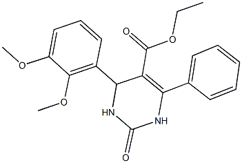 ethyl 4-(2,3-dimethoxyphenyl)-2-oxo-6-phenyl-1,2,3,4-tetrahydro-5-pyrimidinecarboxylate Struktur