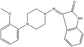 3-{[4-(2-methoxyphenyl)-1-piperazinyl]imino}-1,3-dihydro-2H-indol-2-one Struktur