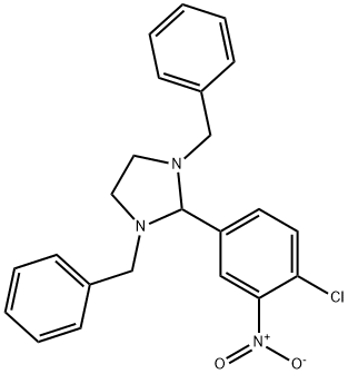 1,3-dibenzyl-2-{4-chloro-3-nitrophenyl}imidazolidine Struktur