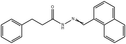 N'-(1-naphthylmethylene)-3-phenylpropanohydrazide Struktur