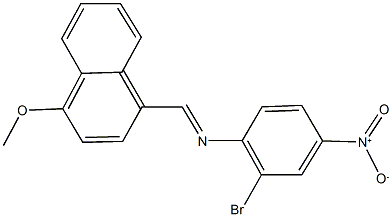 2-bromo-N-[(4-methoxy-1-naphthyl)methylene]-4-nitroaniline Struktur