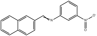 N-(2-naphthylmethylene)-3-nitroaniline Struktur