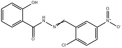 N'-{2-chloro-5-nitrobenzylidene}-2-hydroxybenzohydrazide Struktur