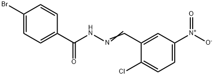 4-bromo-N'-{2-chloro-5-nitrobenzylidene}benzohydrazide Struktur