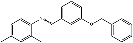 N-[3-(benzyloxy)benzylidene]-N-(2,4-dimethylphenyl)amine Struktur