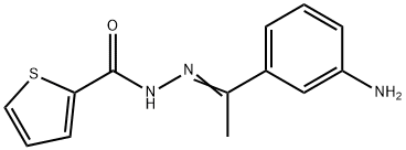 N'-[1-(3-aminophenyl)ethylidene]-2-thiophenecarbohydrazide Struktur