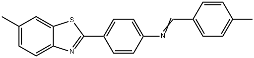 4-(6-methyl-1,3-benzothiazol-2-yl)-N-(4-methylbenzylidene)aniline Struktur