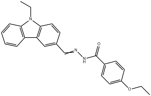 4-ethoxy-N'-[(9-ethyl-9H-carbazol-3-yl)methylene]benzohydrazide Struktur