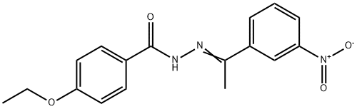 4-ethoxy-N'-(1-{3-nitrophenyl}ethylidene)benzohydrazide Struktur