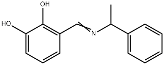 3-{[(1-phenylethyl)imino]methyl}-1,2-benzenediol Struktur