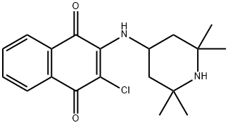 2-chloro-3-[(2,2,6,6-tetramethyl-4-piperidinyl)amino]naphthoquinone Struktur