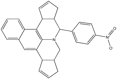 8-{4-nitrophenyl}-4c,7,7a,8,10,10a,11,13a-octahydrobenzo[f]cyclopenta[c]cyclopenta[4,5]pyrido[3,2,1-ij]quinoline Struktur