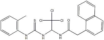 2-(1-naphthyl)-N-{2,2,2-trichloro-1-[(2-toluidinocarbothioyl)amino]ethyl}acetamide Struktur