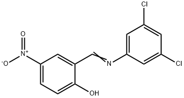 2-{[(3,5-dichlorophenyl)imino]methyl}-4-nitrophenol Struktur