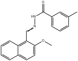 N'-[(2-methoxy-1-naphthyl)methylene]-3-methylbenzohydrazide Struktur