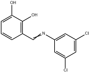 3-{[(3,5-dichlorophenyl)imino]methyl}-1,2-benzenediol Struktur