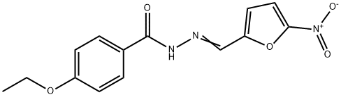 4-ethoxy-N'-({5-nitro-2-furyl}methylene)benzohydrazide Struktur