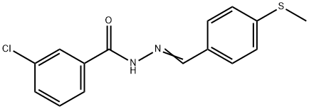 3-chloro-N'-[4-(methylsulfanyl)benzylidene]benzohydrazide Struktur