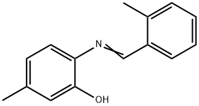 5-methyl-2-[(2-methylbenzylidene)amino]phenol Struktur