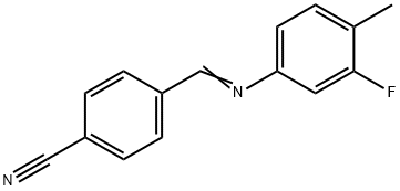 4-{[(3-fluoro-4-methylphenyl)imino]methyl}benzonitrile Struktur