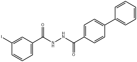 N'-(3-iodobenzoyl)[1,1'-biphenyl]-4-carbohydrazide Struktur