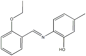 2-[(2-ethoxybenzylidene)amino]-5-methylphenol Struktur