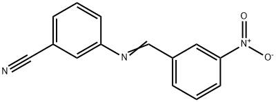 3-({3-nitrobenzylidene}amino)benzonitrile Struktur