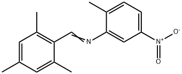 N-(mesitylmethylene)-2-methyl-5-nitroaniline Struktur