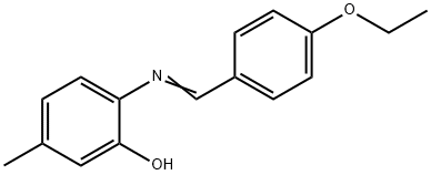 2-[(4-ethoxybenzylidene)amino]-5-methylphenol Struktur