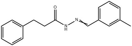 N'-(3-methylbenzylidene)-3-phenylpropanohydrazide Struktur