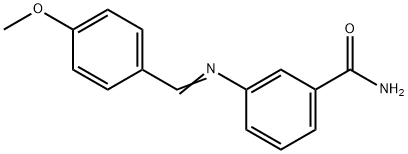 3-[(4-methoxybenzylidene)amino]benzamide Struktur