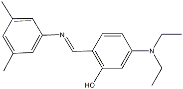 5-(diethylamino)-2-{[(3,5-dimethylphenyl)imino]methyl}phenol Struktur