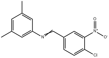 N-(4-chloro-3-nitrobenzylidene)-3,5-dimethylaniline Struktur