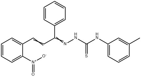 3-{2-nitrophenyl}-1-phenyl-2-propen-1-one N-(3-methylphenyl)thiosemicarbazone Struktur