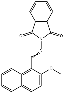 2-{[(2-methoxy-1-naphthyl)methylene]amino}-1H-isoindole-1,3(2H)-dione Struktur