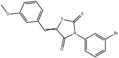 3-(3-bromophenyl)-5-(3-methoxybenzylidene)-2-thioxo-1,3-thiazolidin-4-one Struktur