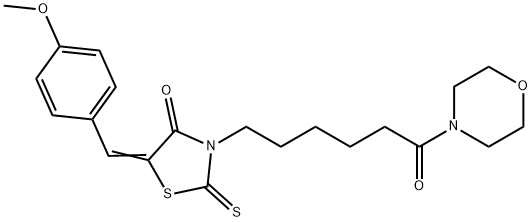 5-(4-methoxybenzylidene)-3-[6-(4-morpholinyl)-6-oxohexyl]-2-thioxo-1,3-thiazolidin-4-one Struktur