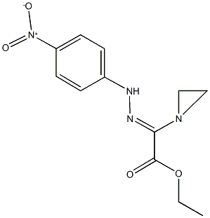 ethyl 1-aziridinyl({4-nitrophenyl}hydrazono)acetate Struktur